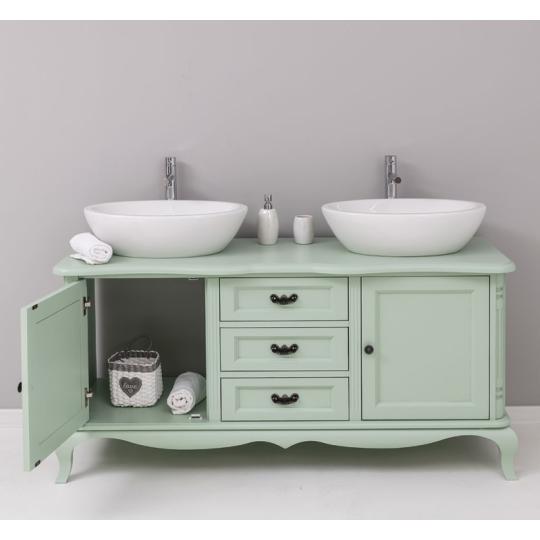 zelena obcianska stredomorska shabby chic kupelnova skrinka klasicka vintage vidiecka umyvadlova doska masivna elegantna tyrkysova modna zasuvkova kupelnova doska.jpg